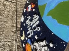Kişiye Özel Uzay Astronot Temalı Bebek Odası Kapısı Süsü
