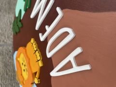 Kişiye Özel Aslan Temalı Bebek Odası Kapısı Süsü
