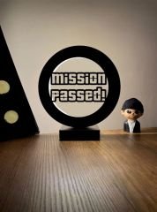 GTA Mission Passed Led Masa Lambası Ahşap