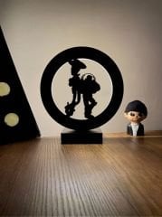 Oyuncak Hikayesi Woody ve Buzz Işık Yılı Silüeti Led Masa Lambası Ahşap