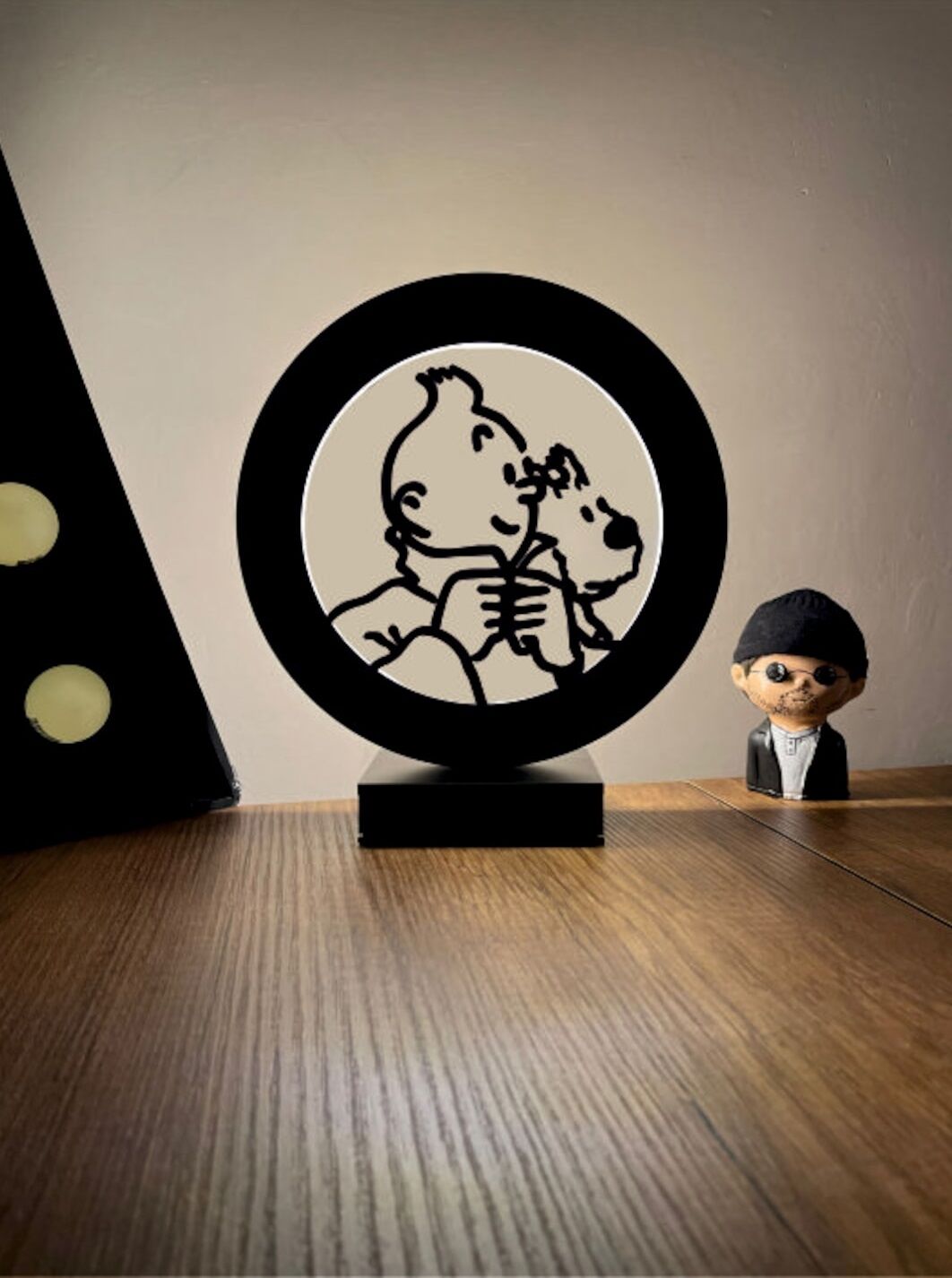 Tenten Süliet Led Masa Lambası Ahşap