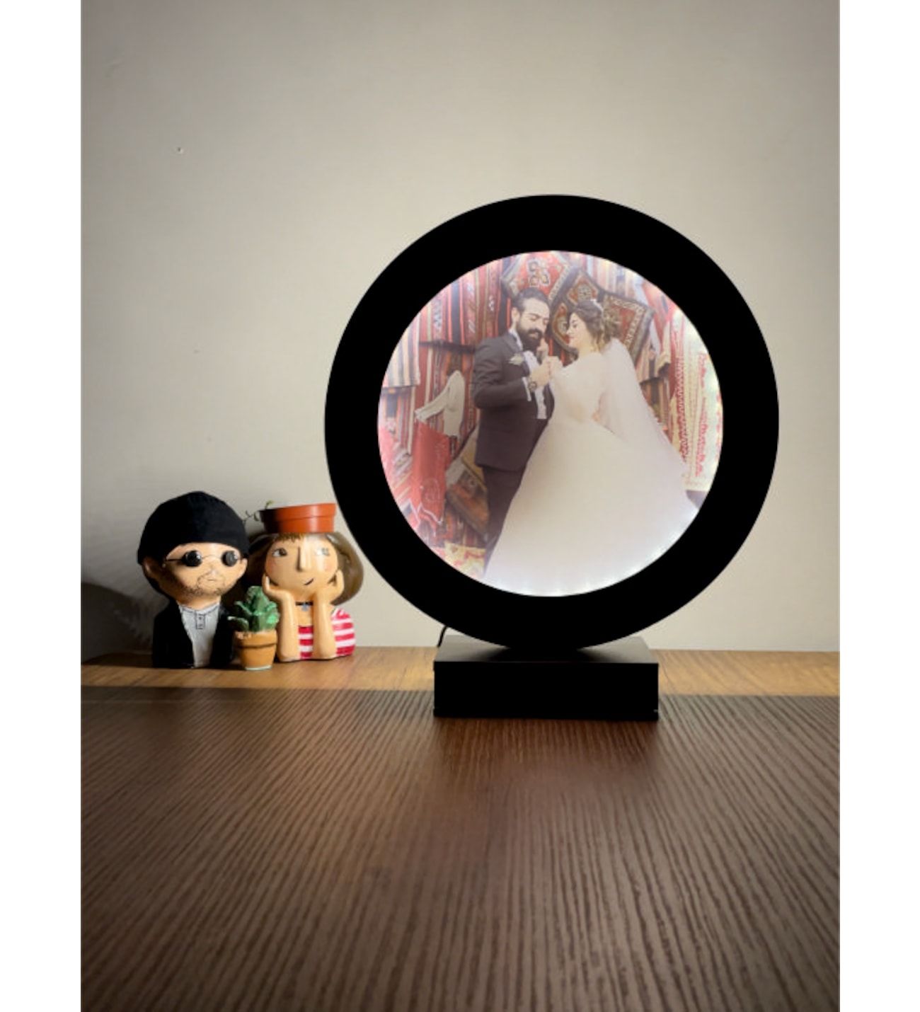 Kişiye Özel Fotoğraflı Led Ahşap Lamba