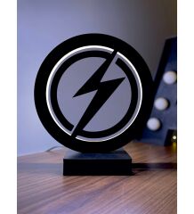Zeus Yunan Mitolojisi Led Masa Lambası Ahşap