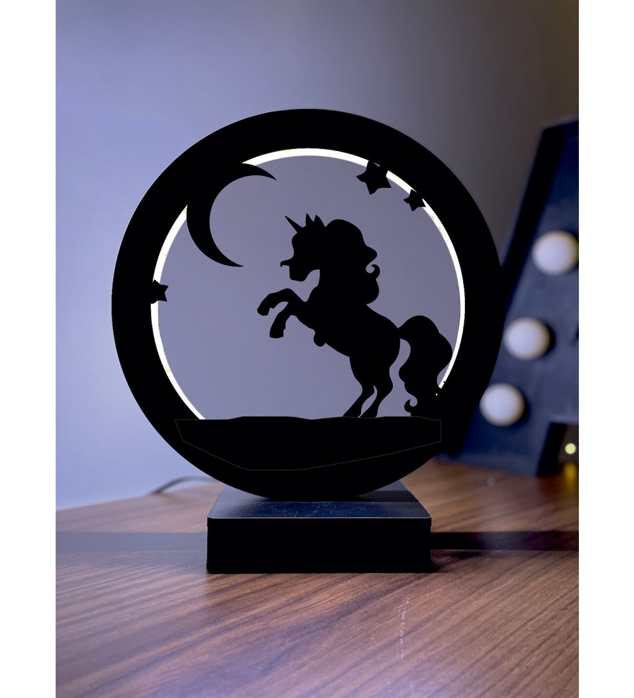 Unicorn Led Masa Lambası Ahşap