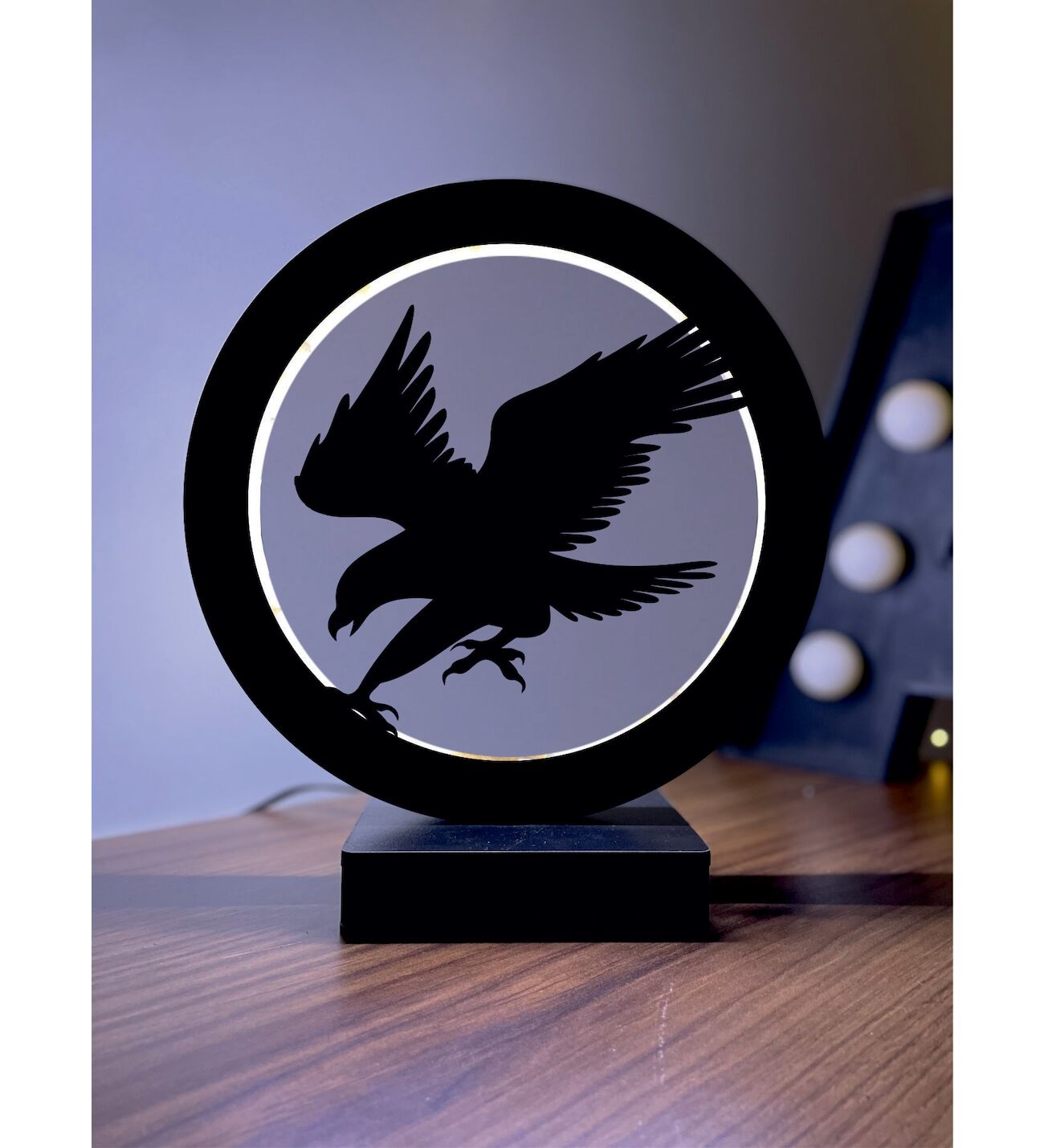 Kartal Led Masa Lambası Ahşap