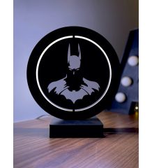Batman Süliet Led Masa Lambası Ahşap