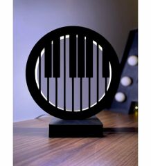 Piyano Tuşları Müzik Led Masa Lambası Ahşap