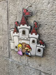 Super Mario ve Prenses - Ahşap Çift Anahtarlık Seti