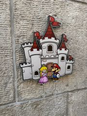 Super Mario ve Prenses - Ahşap Çift Anahtarlık Seti