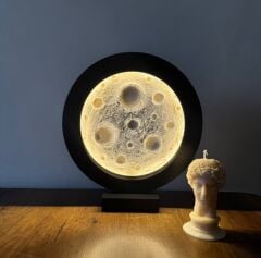 El Yapımı Ay Led Masa Lambası