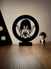 Yosemite Sam Süliet Led Masa Lambası Ahşap