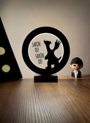 Buz Devri Sid Süliet Led Masa Lambası Ahşap